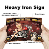 Vintage Metal Tin Sign AJEW-WH0189-355-3