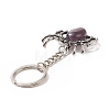 Spider Natural Amethyst Pendant Keychain KEYC-C015-01B-4