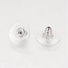 Brass Bullet Clutch Bullet Clutch Earring Backs with Pad KK-E446-14P-2