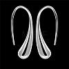 Silver Color Plated Brass Dangle Earrings EJEW-BB11917-2