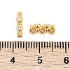 Brass Micro Pave Clear Cubic Zirconia Spacer Bars KK-P302-21B-G-3