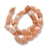 Natural Peach Moonstone Beads Strands G-P601-A19-02-3
