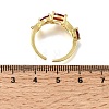Brass Micro Pave Cubic Zirconia Cuff Open Rings CU-CBA108A-13G-05-5