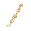 Brass Micro Pave Clear Cubic Zirconia Big Pendants KK-B176-02G-02-2