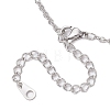 Electroplated Clear AB Glass Pendant Necklaces NJEW-JN05146-03-4