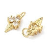 Brass Micro Pave Cubic Zirconia Pendants KK-Z120-44G-2