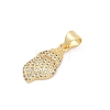 Brass Micro Pave Cubic Zirconia Pendants KK-D317-095G-2