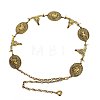 Bohemian Cattle Head & Oval with Horse Pattern Alloy Link Chain Belts for Women FS-WG66674-01-4