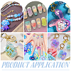 12Pcs 12 Colors Glass No Hole Round Beads Nail Art Glitter Powders MRMJ-PH0003-30-5