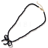 Glass Bowknot Necklace for Women WA7912-2-1