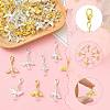50Pcs 5 Style Glass & Alloy Pendant Decorations HJEW-FS00076-3