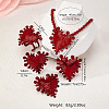 Baking Paint Alloy Pendant Necklaces & Stud Earrings & Ring & Bangle WGD946B-05-1