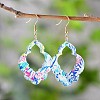 Acrylic Flower Dangle Earrings FS-WG4A50C-02-1