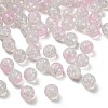 Transparent Crackle Baking Paint Glass Beads Strands DGLA-XCP0001-29-1