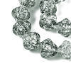 Transparent Crackle Glass Beads Strands GLAA-Q115-04A-02-3