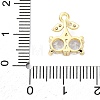 Brass Micro Pave Cubic Zirconia Charms KK-A240-20G-3