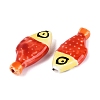 Hand Painted Fish Shaped Porcelain Beads PORC-N013-06H-2
