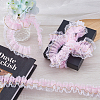 10M Polyester Polka Dot Lace Ribbons OCOR-GF0003-35B-4