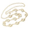 Summer Iron Conch Link Chain Waist Belly Chains for Women AJEW-G067-01G-2