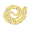 Electroplate Transparent Glass Beads Strands EGLA-Q136-02A-07-2