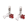 Alloy Enamel European Dangle Charms FIND-Q121-01B-P-1