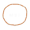 Minimalist Glass Seed Beads & Brass Beads Stretch Bracelets for Women BC0195-3-1