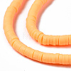 Flat Round Handmade Polymer Clay Bead Spacers LS-CLAY-R067-3.0mm-15-3