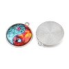 Printed Alloy Glass Pendants GL-CBA2376-01P-C-2