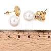 304 Stainless Steel Pave Clear Cubic Zirconia Stud Earrings SA-CBADCF0-01G-5