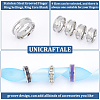 Unicraftale 16pcs 4 Size 201 Stainless Steel Grooved Finger Ring Settings STAS-UN0044-29-5