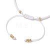 Glass Braided Bead Bracelets BJEW-JB11419-01-4