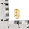 Brass Micro Pave Clear Cubic Zirconia Initial Spacer Bars KK-E802-34G-C-3