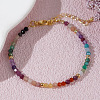 Faceted Round Natural Amethyst & Aquamarine & Apatite & Citrine & Carnelian Beaded Bracelets GF6950-1