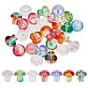 105Pcs 7Colors Transparent Glass Beads GLAA-ME0001-14-1