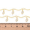 Brass Glass Scalloped Bar Chains CHC-T018-06G-3