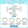 4Pcs 201 Stainless Steel Mobile Phone Lanyard Patch AJEW-YW0003-04-2