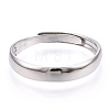 925 Sterling Silver Adjustable Smooth Ring Settings STER-T007-07P-2