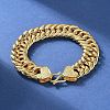 Brass Cuban Chain Bracelets for Women Men BJEW-R016-01G-02-1