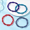 Transparent Glass Beads Multi-layered Stretch Beaded Bracelet for Women BJEW-JB12876-1
