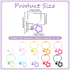 10Pcs 10 Colors Star with Bell Acrylic & Alloy Pendant Decorations HJEW-BBC0001-40B-2