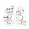 Racking Plated Brass Clip-on Earring Findings KK-P169-01P-1