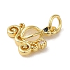 Brass Micro Pave Colorful Cubic Zirconia Glass Pendants X-KK-R162-026C-G-2