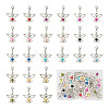 36Pcs 12 Colors Alloy Angel Pendant Decorations FIND-TA0001-92-9