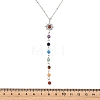 7 Chakra Gemstone Long Tassel Y Necklaces NJEW-JN06603-4