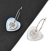 Natural & Synthetic Gemstone & 304 Stainless Steel Hoop Earrings for Women EJEW-G475-05P-6