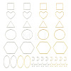 40Pcs 16 Style Alloy Linking Rings FIND-PJ0001-27-2