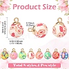 32Pcs 8 Colors Handmade Polymer Clay Pendants CLAY-YW0002-74-2