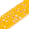 Electroplate Glass Beads Strands EGLA-A044-T6mm-L05-1