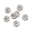 SHEGRACE Brass Micro Pave Clear Cubic Zirconia Spacer Beads XGRQ1U396-362P-2