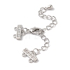 Brass Micro Pave Cubic Zirconia Chain Extender KK-L216-004C-P-2